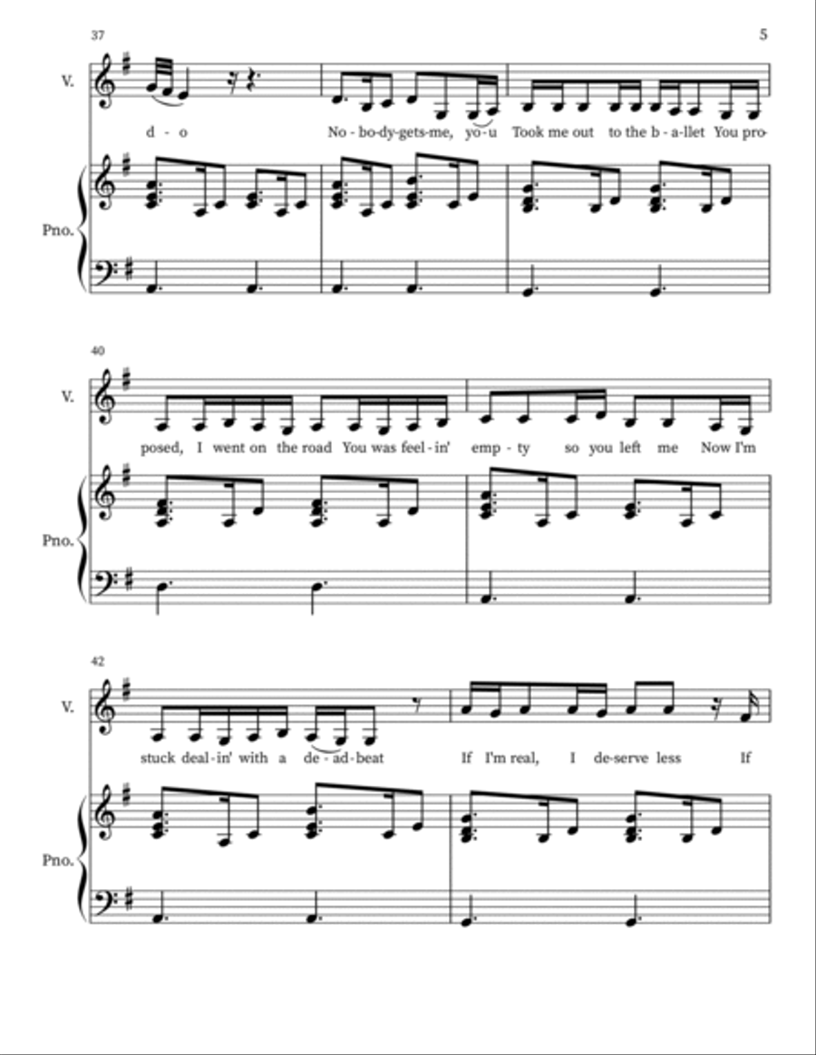 Nobody Gets Me Voice scores gallery preview page 5