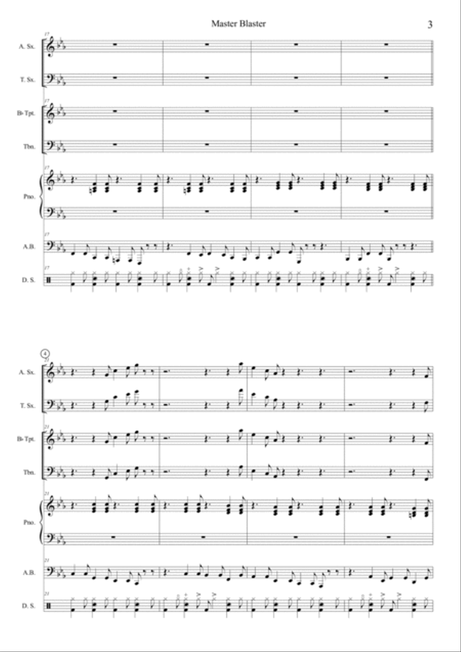 Master Blaster Jazz Ensemble scores gallery preview page 5
