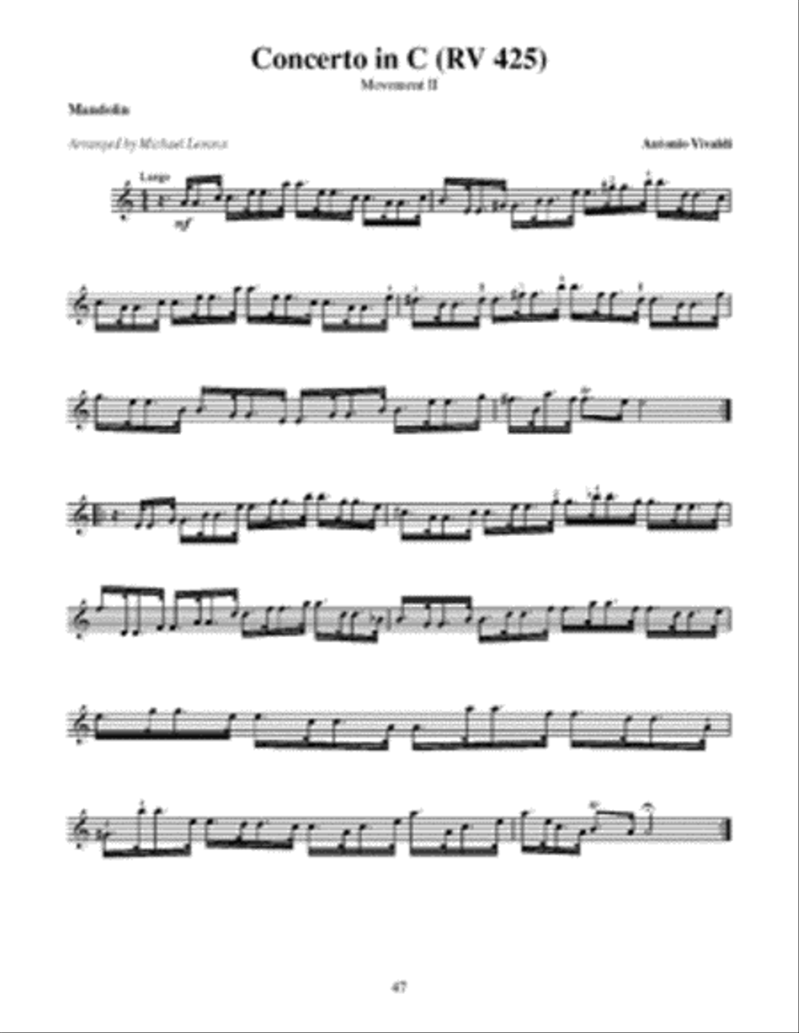 Vivaldi Concertos for Mandolin Classical Guitar scores gallery preview page 4