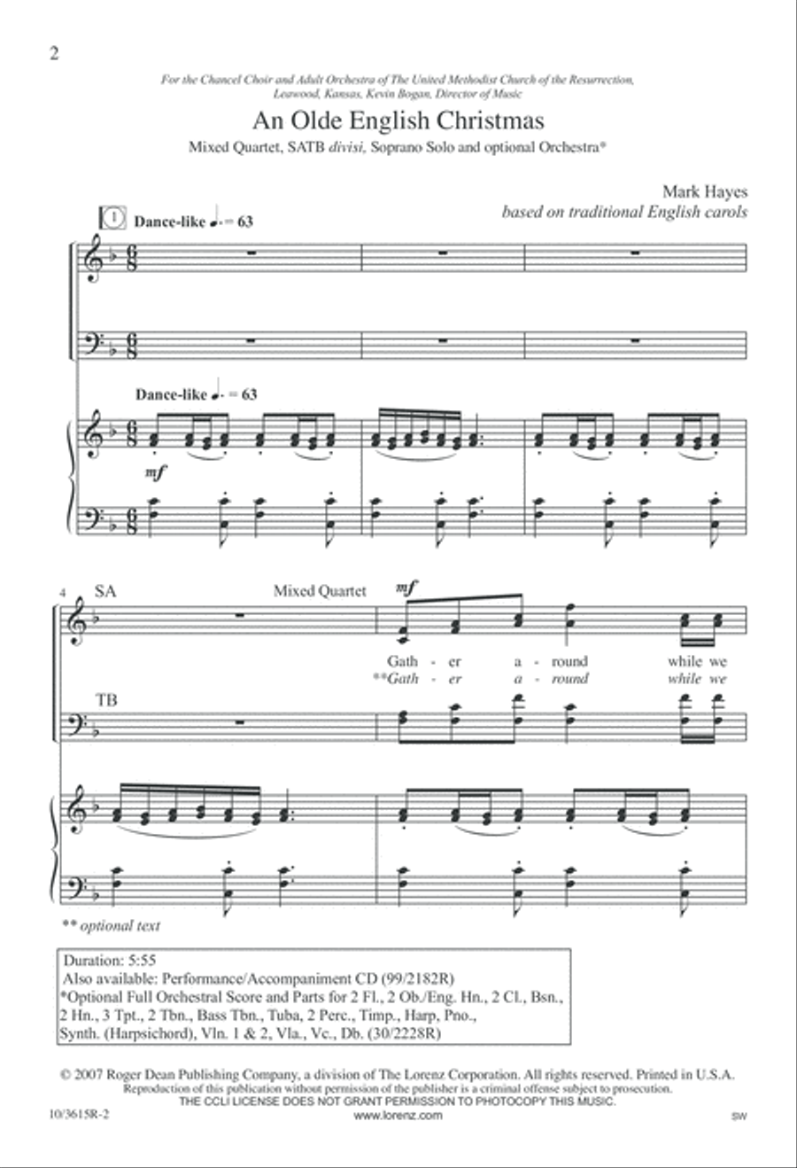 An Olde English Christmas Divisi scores gallery preview page 2