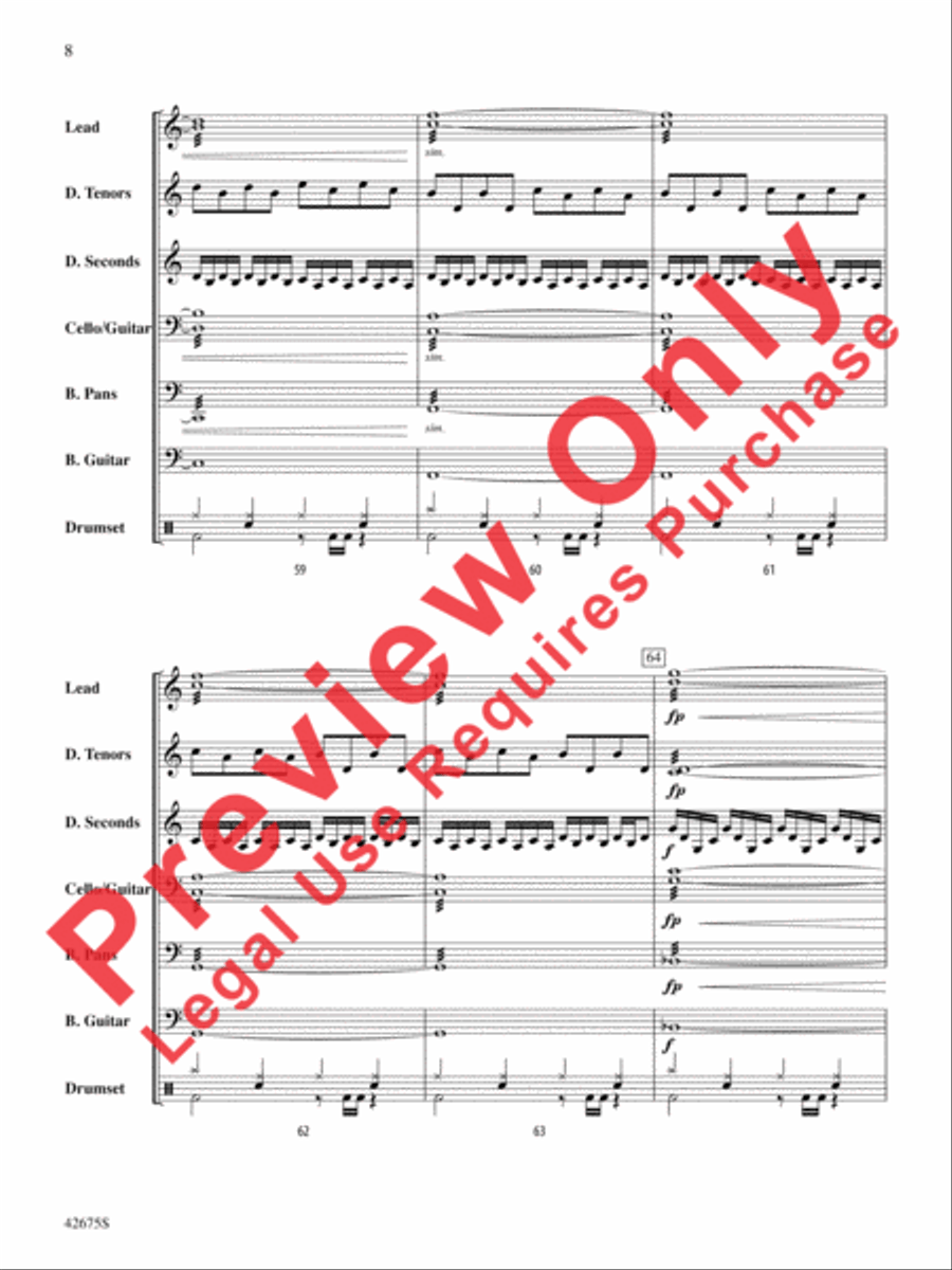 Jump Jump Steel Drum Band scores gallery preview page 9