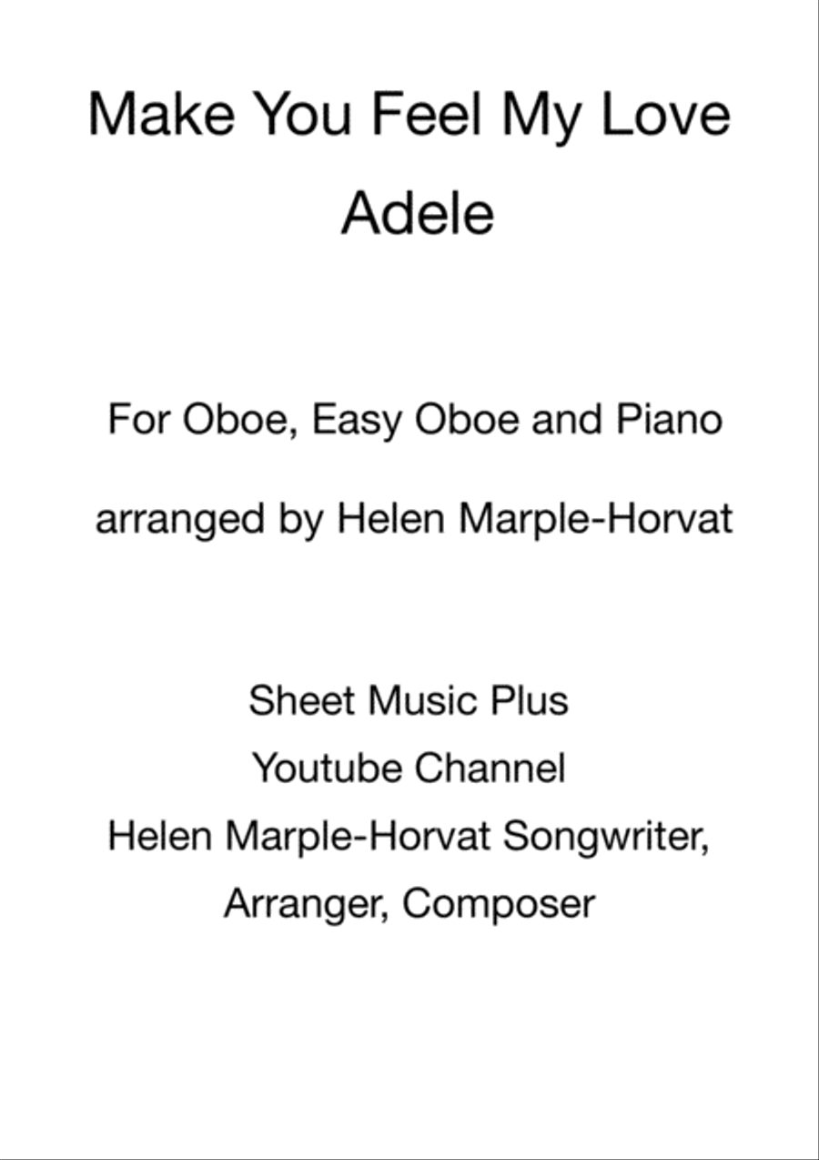 Make You Feel My Love Piano scores gallery preview page 1