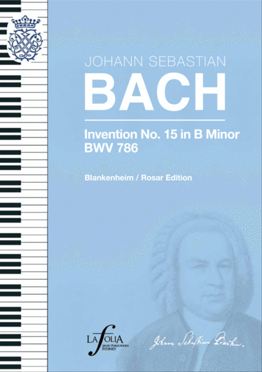 Invention 15 in B minor BWV 786 Blankenheim / Rosar Edition Piano Solo scores gallery preview page 1