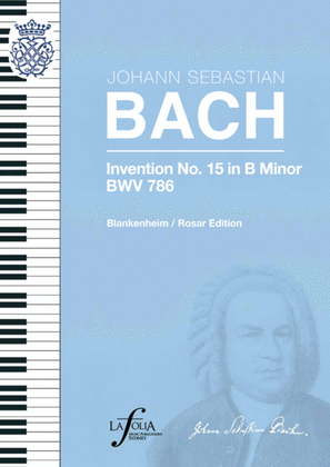 Book cover for Invention 15 in B minor BWV 786 Blankenheim / Rosar Edition