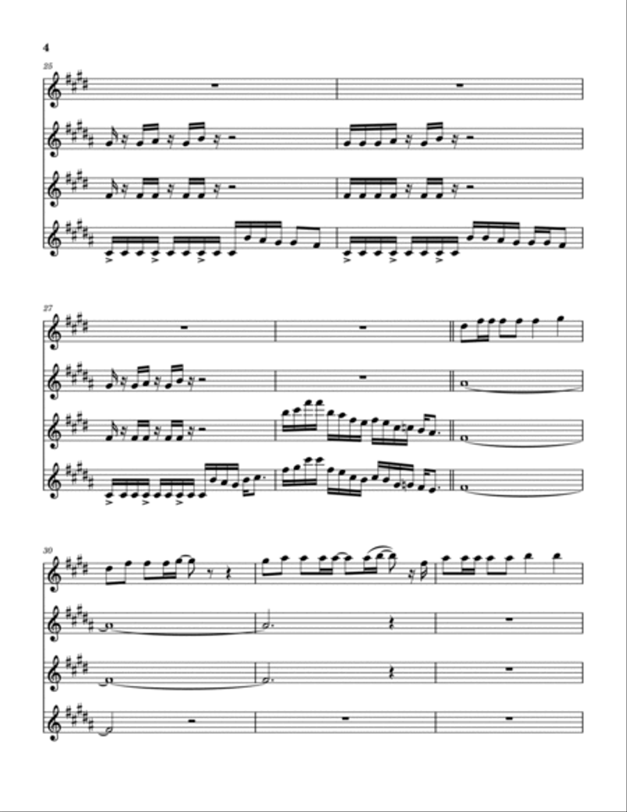 Funk 50 Funk 50 Saxophone Quartet scores gallery preview page 5
