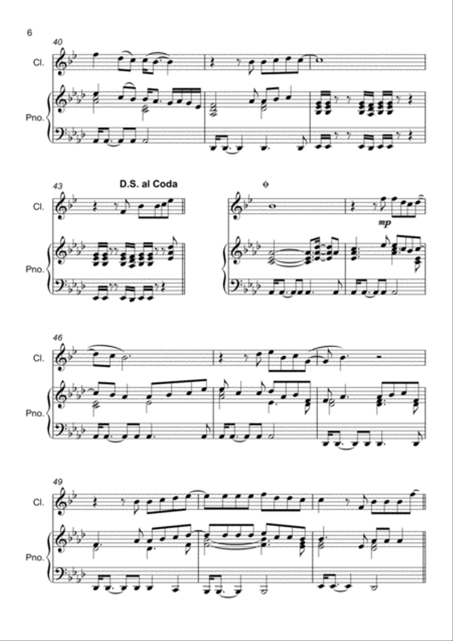 The Power Of Love Clarinet Solo scores gallery preview page 6