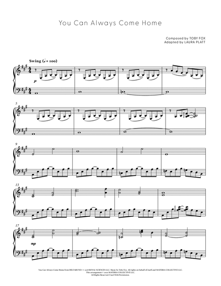 You Can Always Come Home (DELTARUNE - Piano Sheet Music)