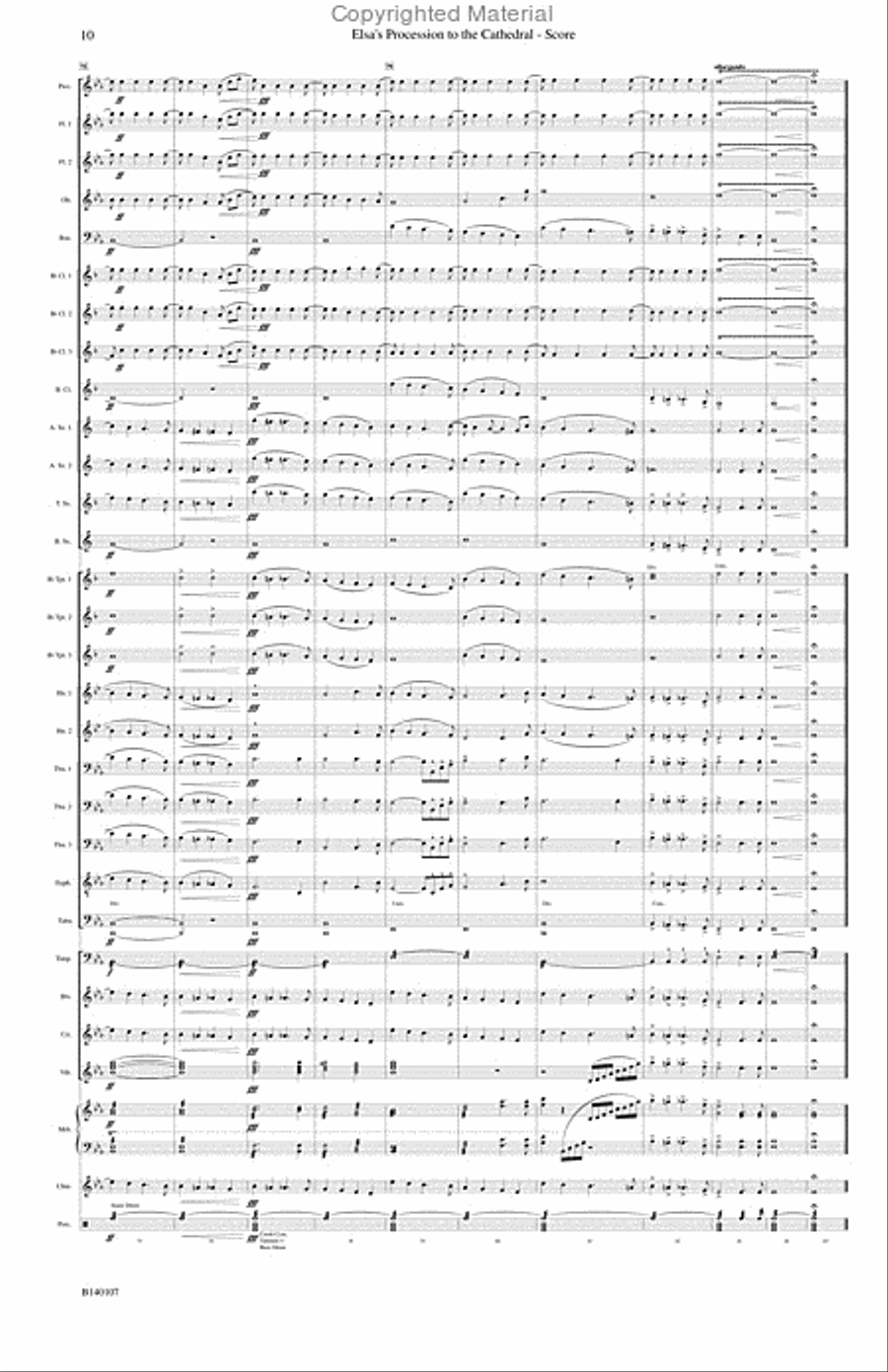 Elsa's Procession to the Cathedral Concert Band scores gallery preview page 11