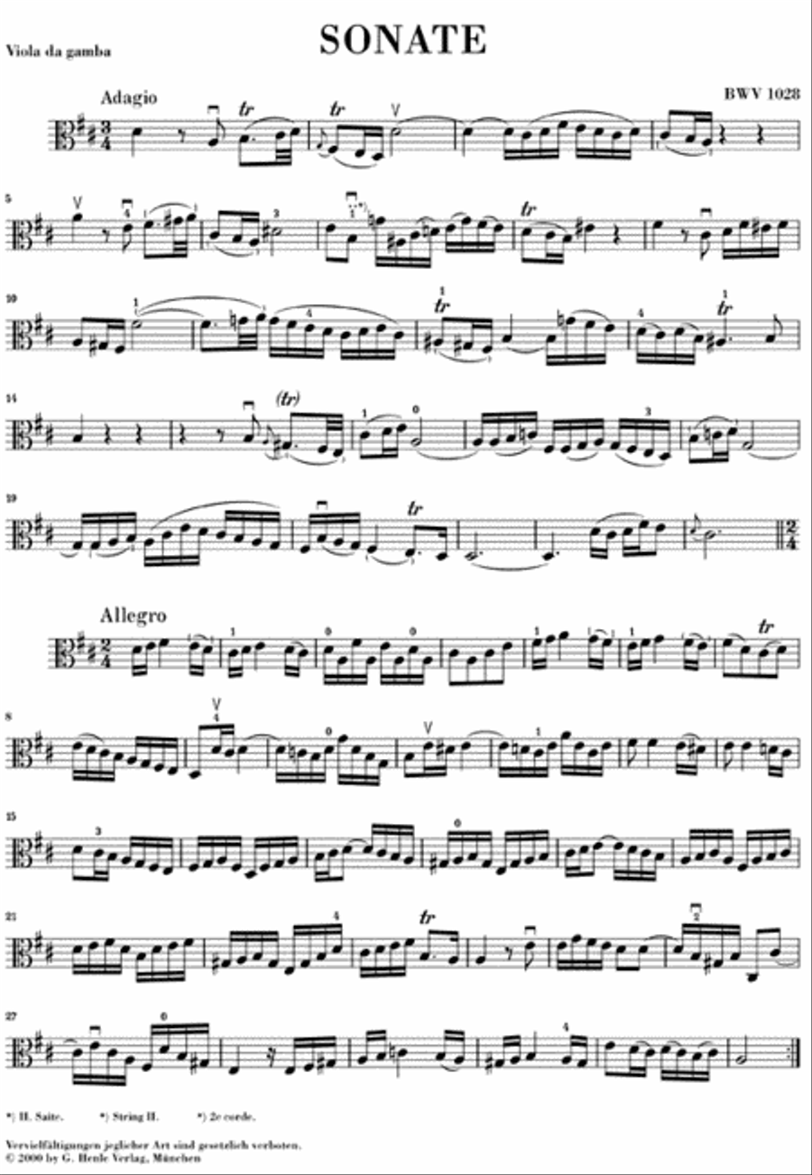 Sonatas for Viola da Gamba and Harpsichord BWV 1027-1029 (Version for Violoncello and Harpsichord) Viola scores gallery preview page 5