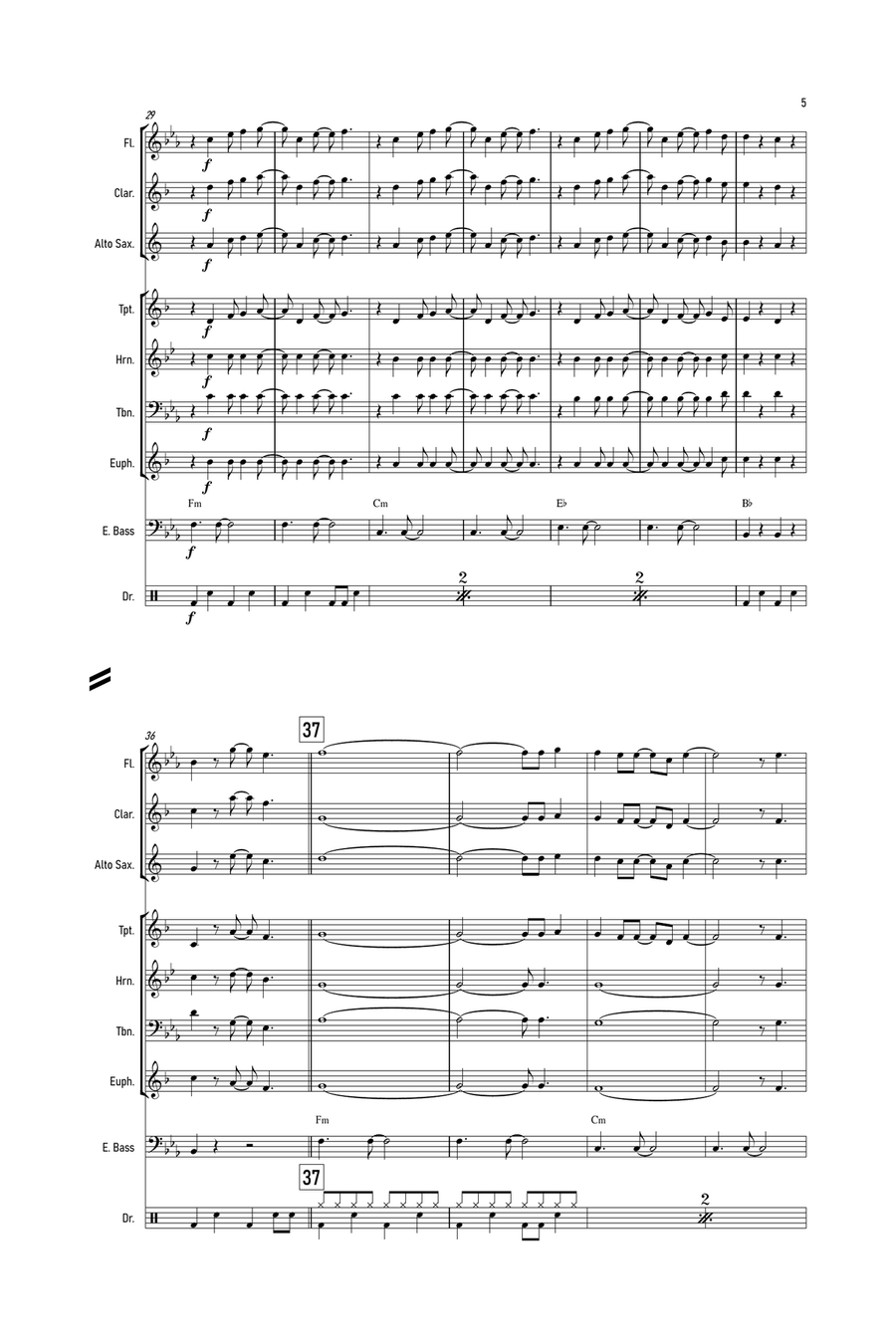 Blinding Lights Blinding Lights Small Ensemble scores gallery preview page 5
