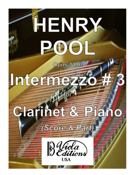 Opus 119b, Intermezzo for Clarinet & Piano (Score & Part) image number null