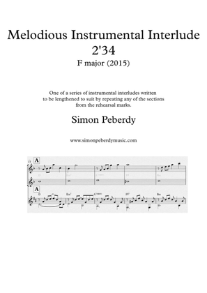 Book cover for Instrumental Interlude 2'34 for 2 flutes, guitar and/or piano by Simon Peberdy