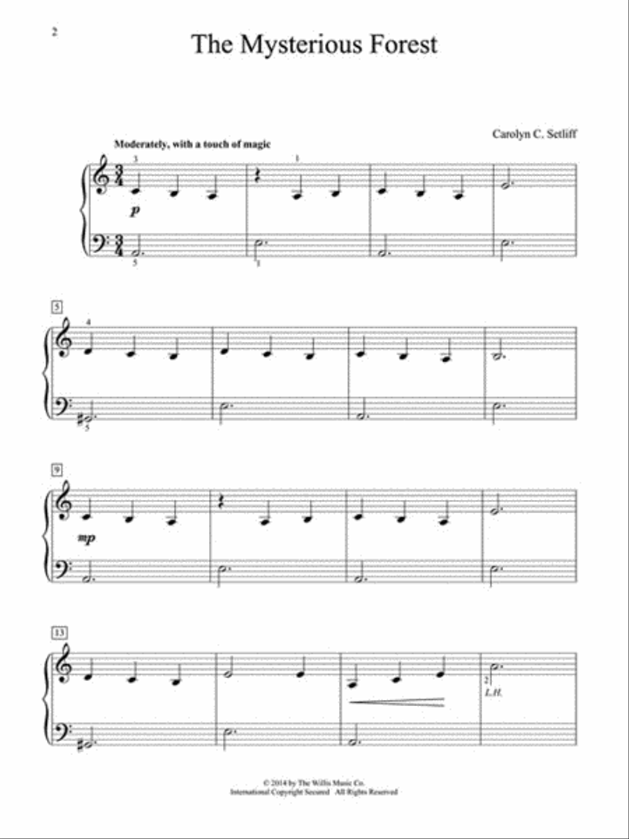 The Mysterious Forest Easy Piano scores gallery preview page 2
