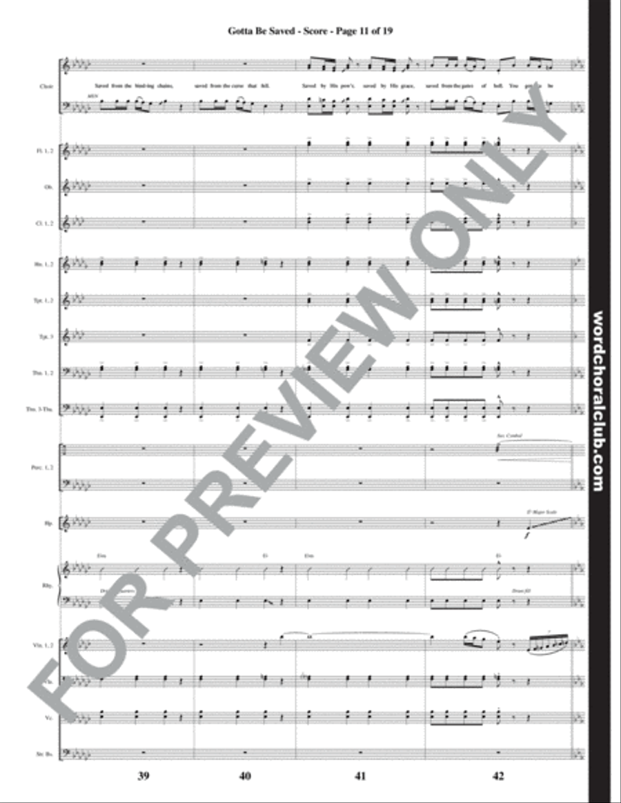 Southern Gospel Sounds - Orchestration Set of Parts scores gallery preview page 12