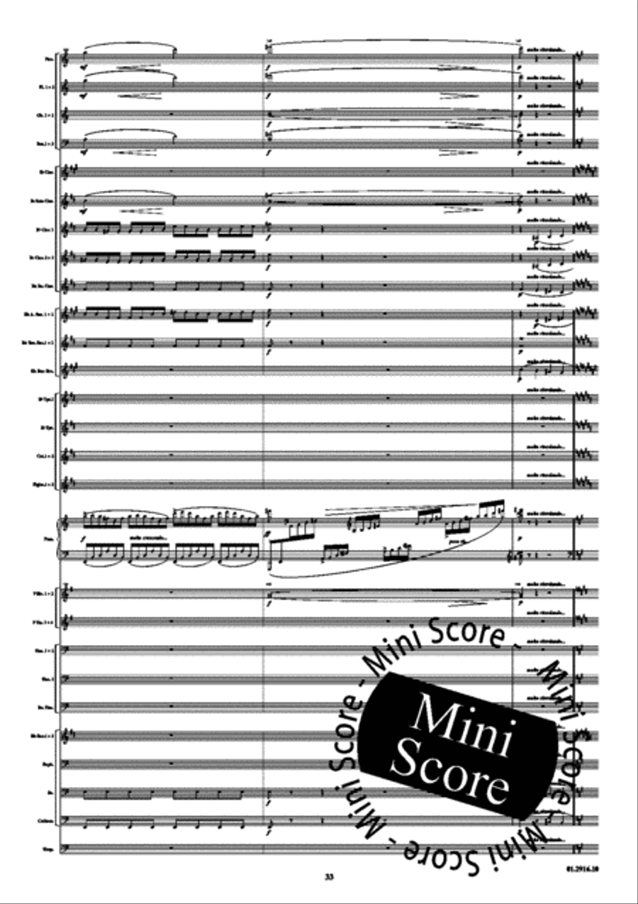 Piano Concerto opus 16 A Minor Concert Band scores gallery preview page 37