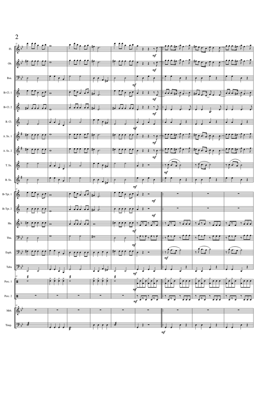 Cantos Transmontanos Concert Band scores gallery preview page 2