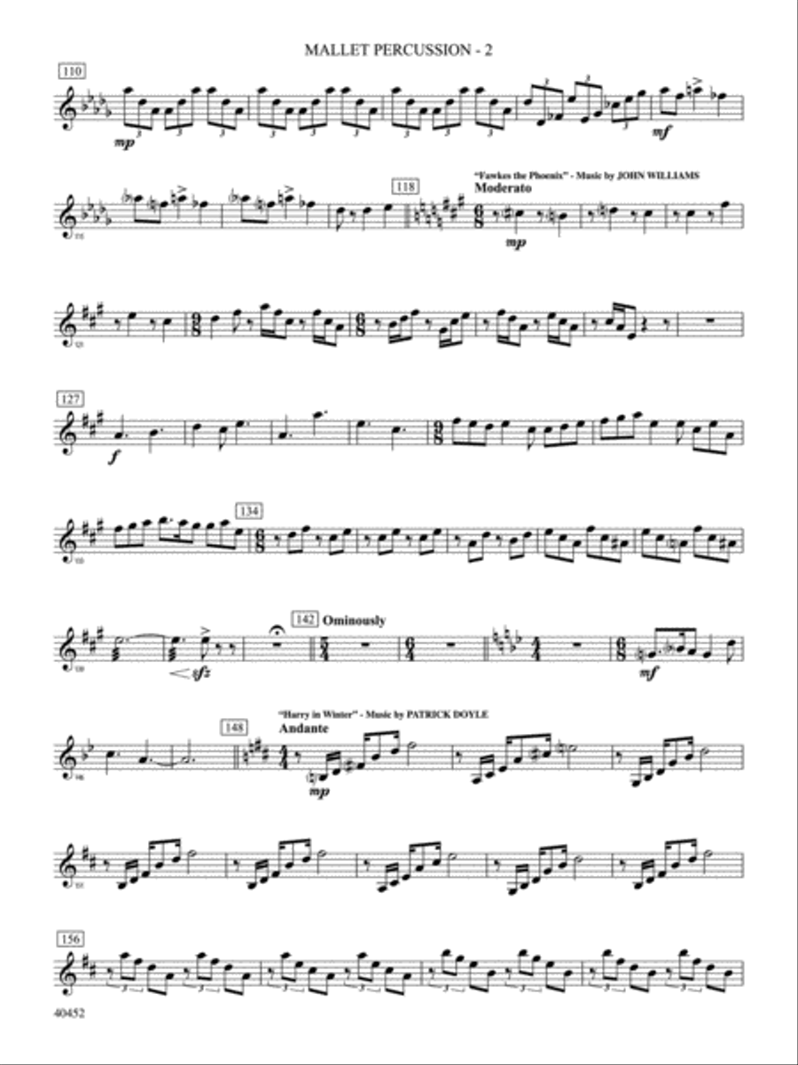 The Complete Harry Potter: Mallets Full Orchestra scores gallery preview page 2