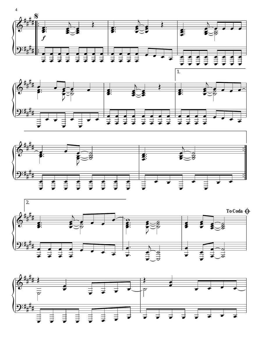 Don't Stop Believin' Piano Solo scores gallery preview page 4