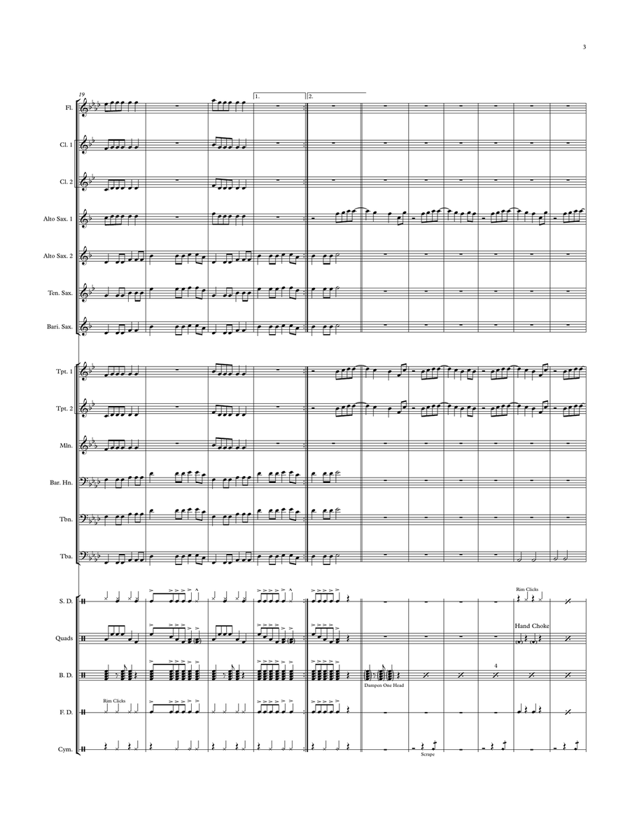 Handclap Marching Band scores gallery preview page 3
