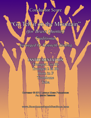 Book cover for Go Tell it on the Mountain (for Brass Quintet)