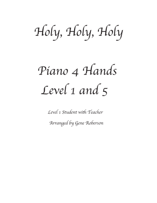 Book cover for Holy, Holy, Holy Piano 4 Hands Level 1 and Teacher