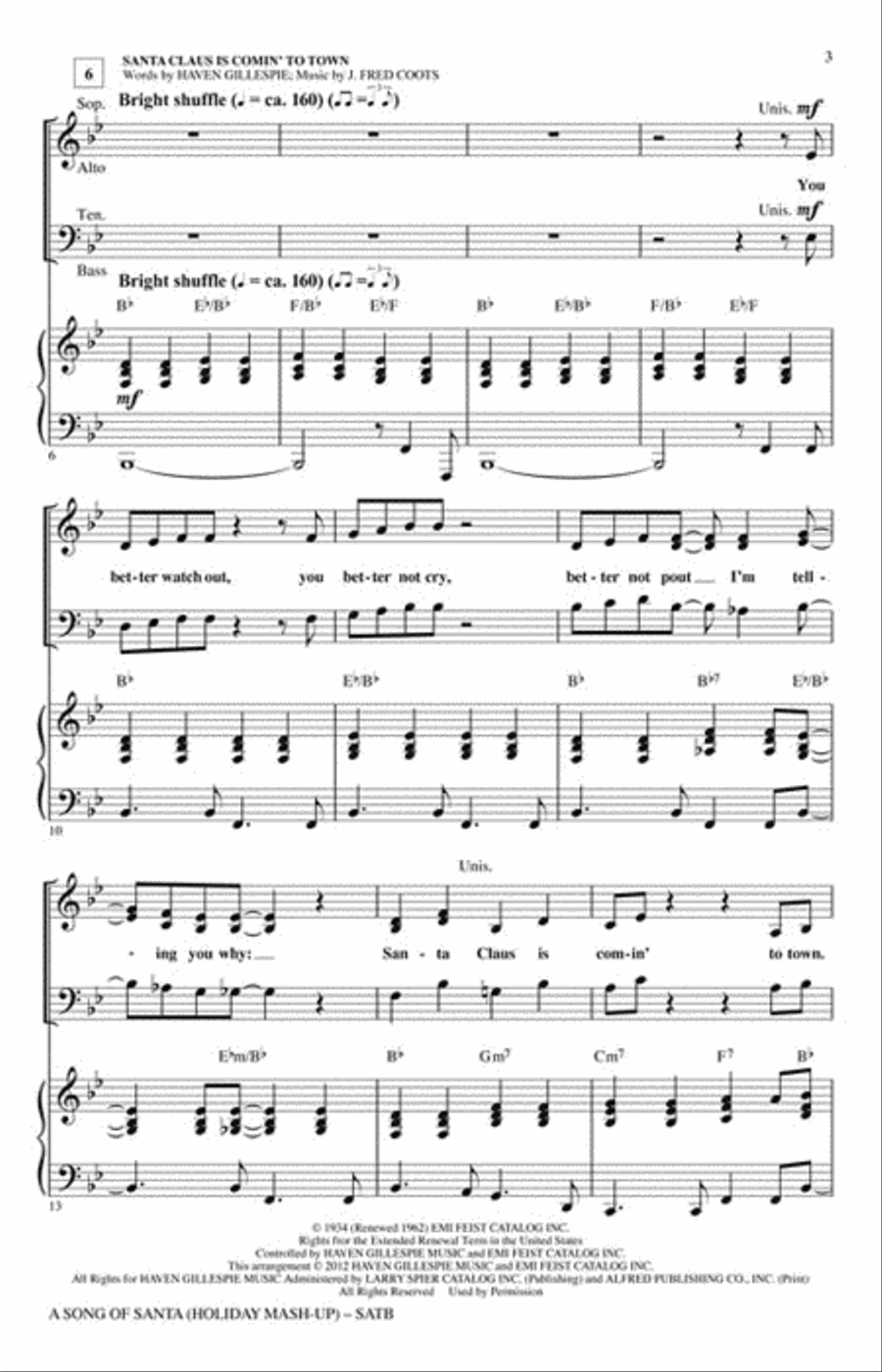 A Song of Santa A Song of Santa Show Choir scores gallery preview page 3