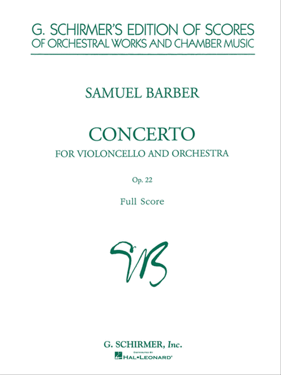 Cello Concerto, Op. 22 Cello Concerto, Op. 22 Orchestra scores gallery preview page 1