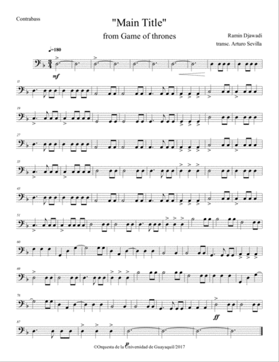 Game Of Thrones Game Of Thrones Small Ensemble scores gallery preview page 2