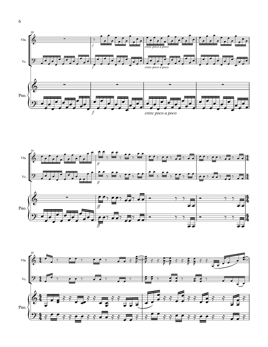 Two Nguni Dances Piano Trio scores gallery preview page 6