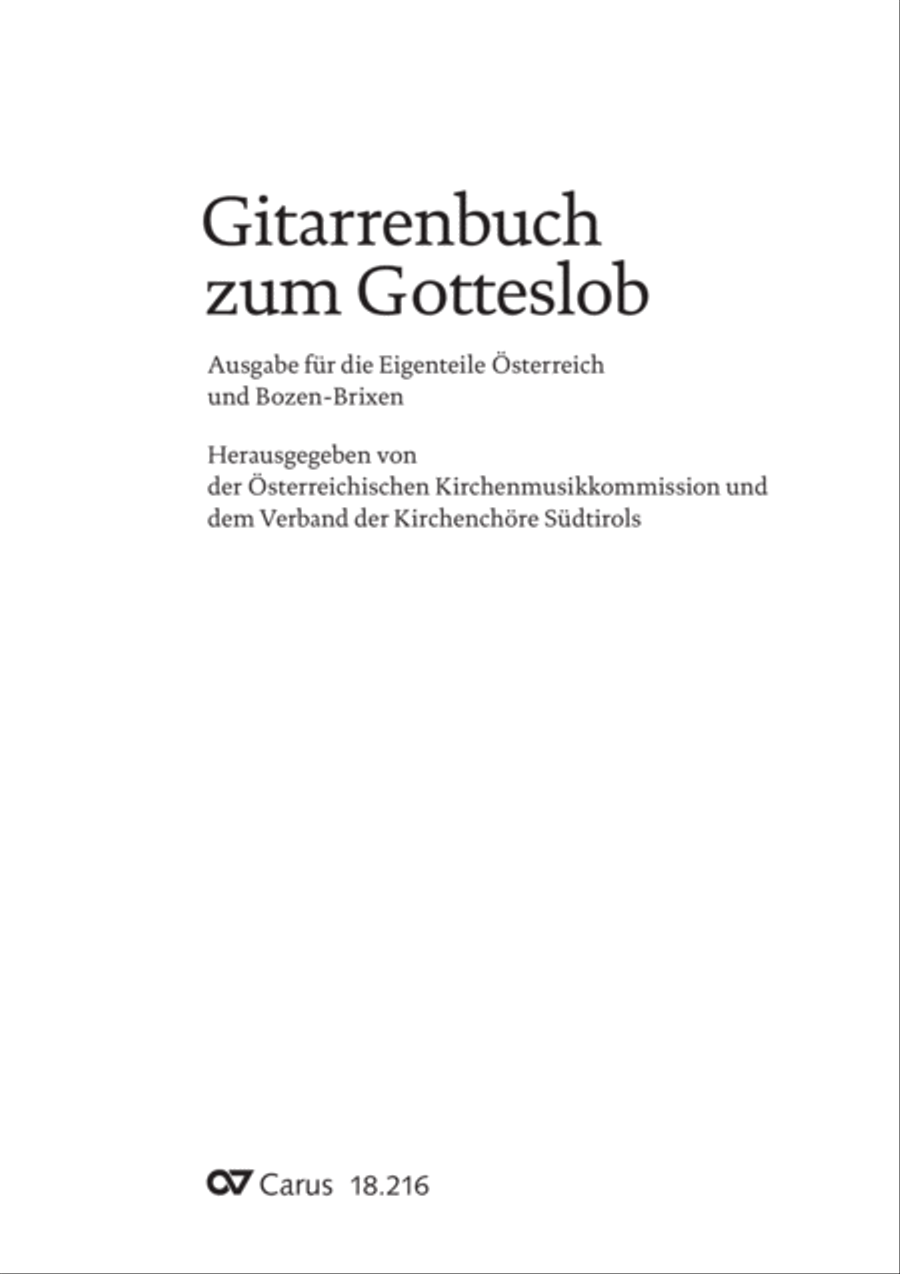 Gitarrenbuch zum Gotteslob. Eigenteile Osterreich / Bozen-Brixen Guitar scores gallery preview page 2