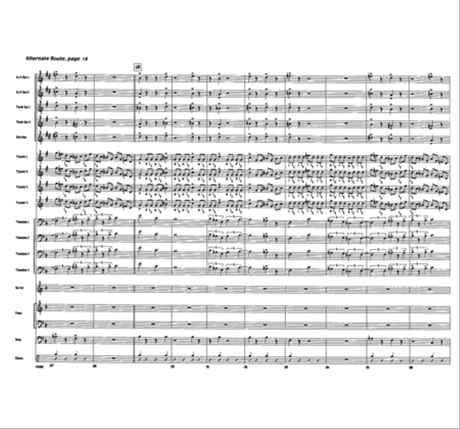 Alternate Route Jazz Ensemble scores gallery preview page 18
