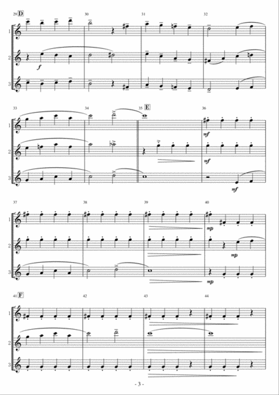 I Saw Mommy Kissing Santa Claus Woodwind Trio scores gallery preview page 3