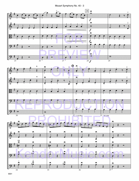 Mozart Symphony No. 40 (First Movement, K. 550) (Full Score)
