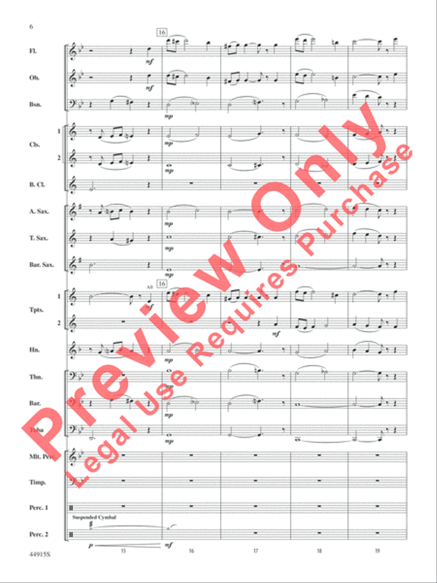 Transylvanian Lullaby Concert Band scores gallery preview page 21