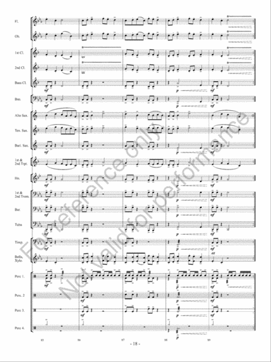 Ancient Conquest Concert Band scores gallery preview page 19