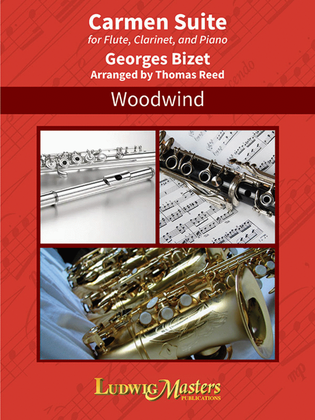 Book cover for Carmen Suite for Flute, Clarinet and Piano
