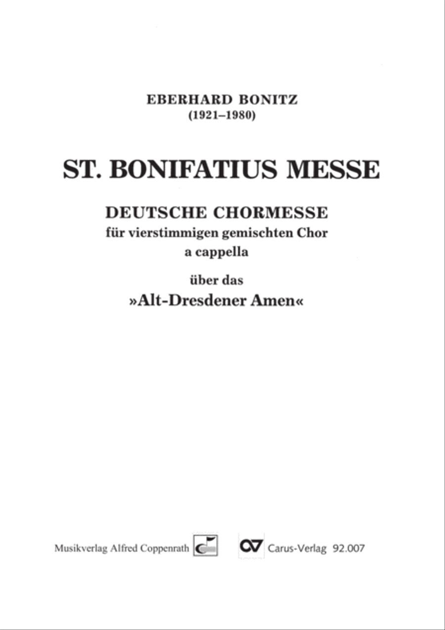St. Bonifatius Messe 4-Part scores gallery preview page 2
