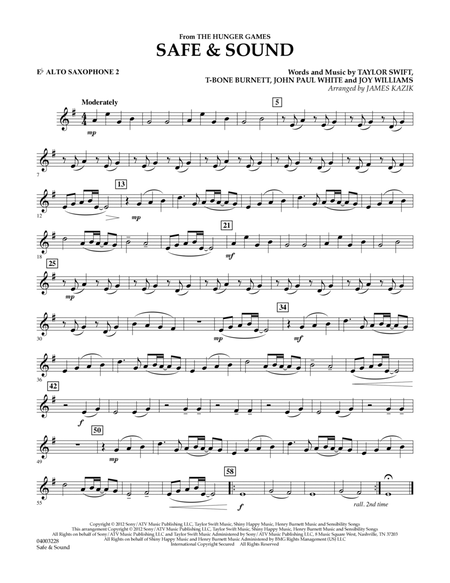 Safe & Sound (from The Hunger Games) - Eb Alto Saxophone 2