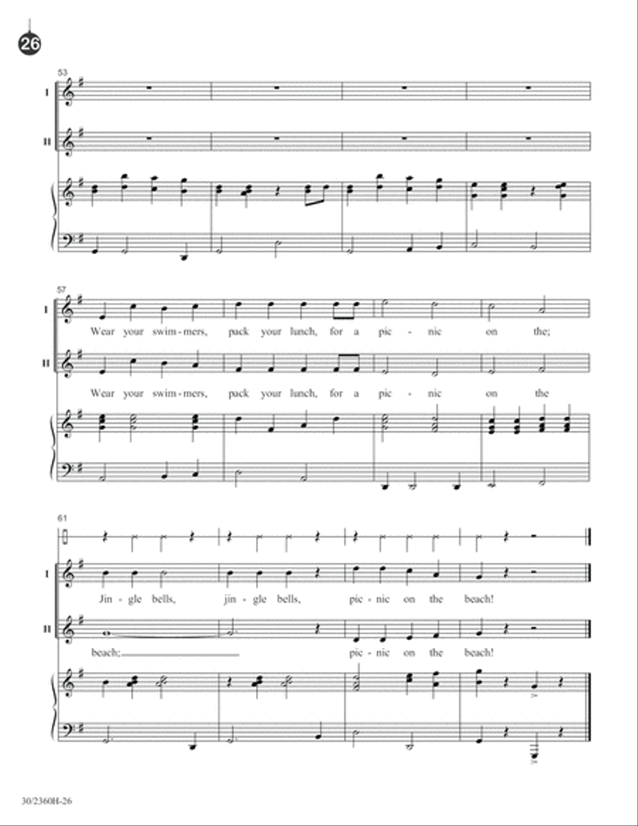 It's Christmas Everywhere! Unison Choir scores gallery preview page 27