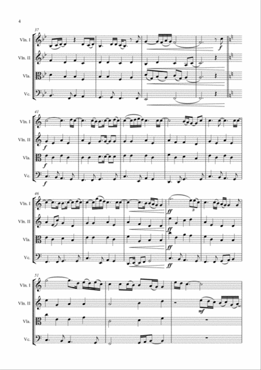 I Will Always Love You String Quartet scores gallery preview page 4