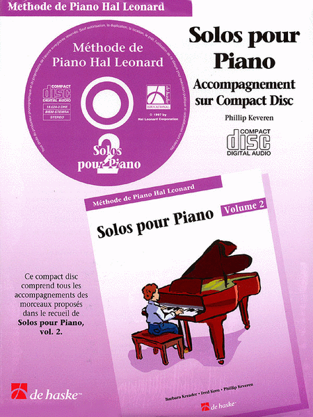 Piano Solos Book 2 - CD - French Edition