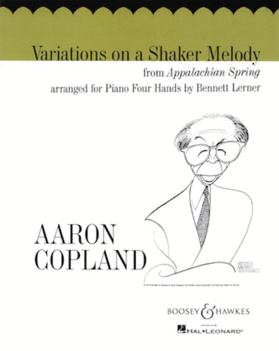 Aaron Copland: Variations On A Shaker Melody - One Piano/Four Hands