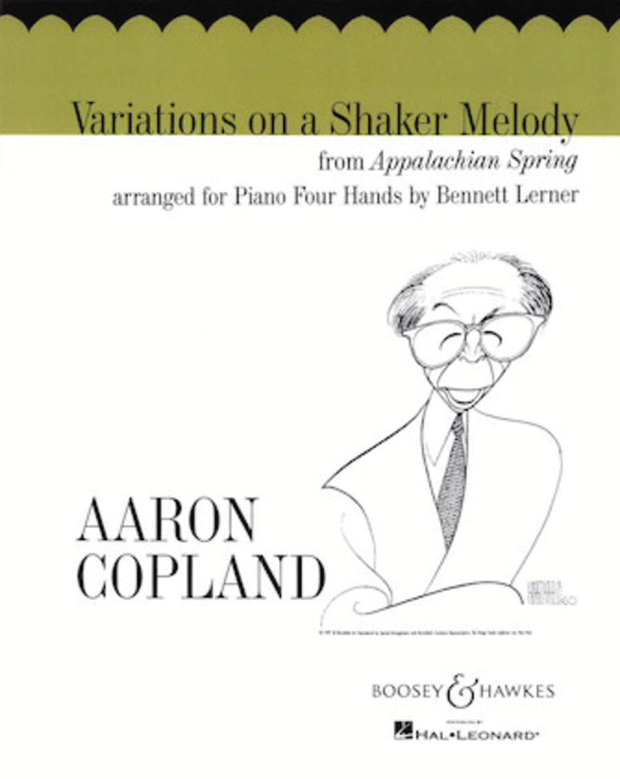Variations on a Shaker Melody from Appalachian Spring 1 Piano, 4-Hands scores gallery preview page 1