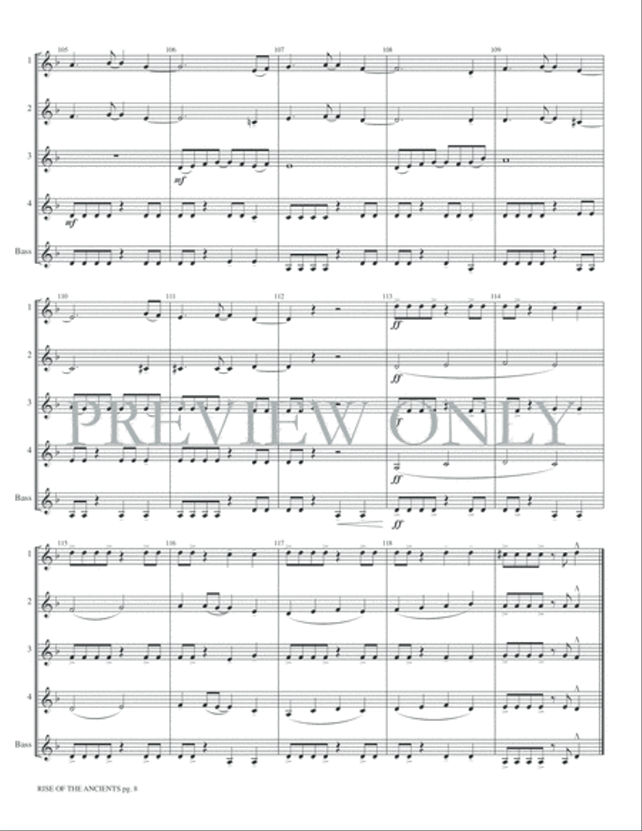 Rise of the Ancients Clarinet Quintet scores gallery preview page 10