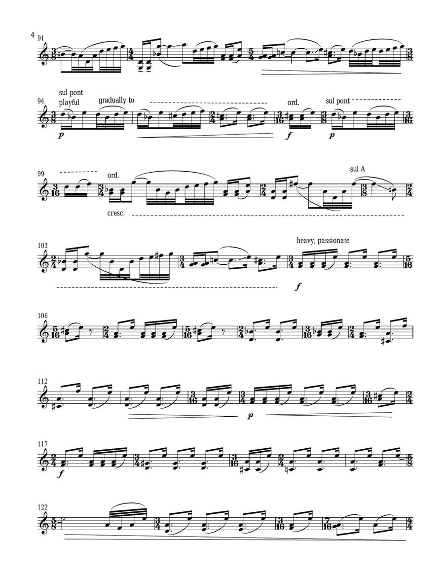 Dissolve, O My Heart Violin Solo scores gallery preview page 4