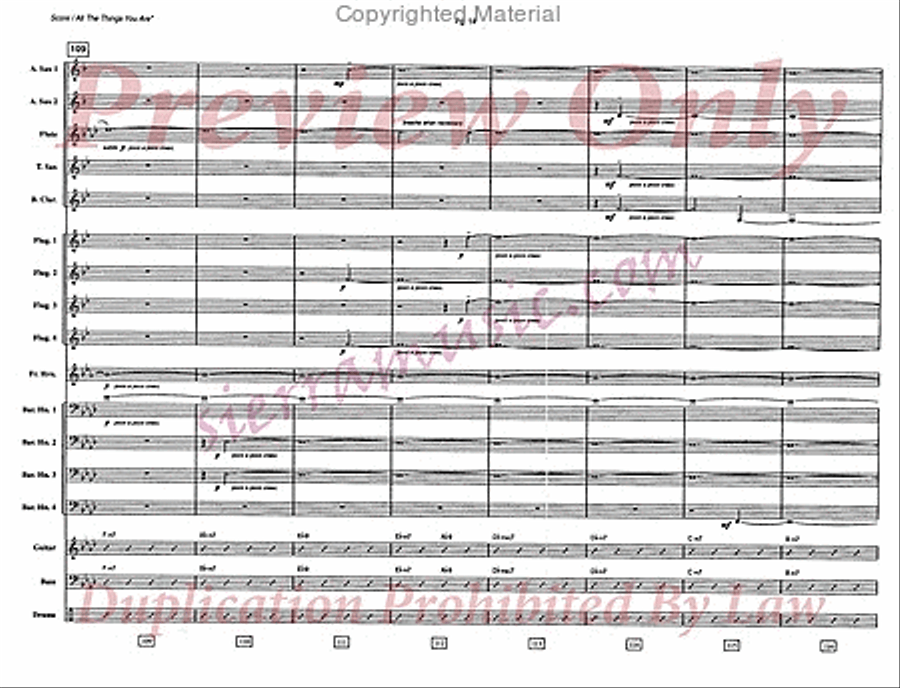 All The Things You Are Jazz Ensemble scores gallery preview page 15
