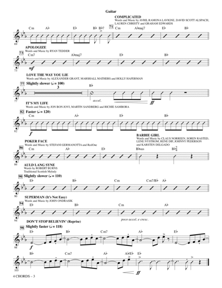 4 Chords (A Choral Medley) - Guitar