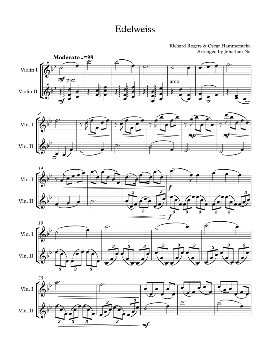 Edelweiss String Duet scores gallery preview page 1