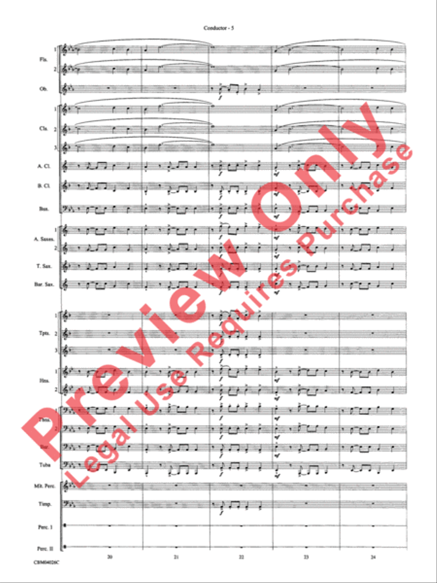 Go West! Concert Band scores gallery preview page 8