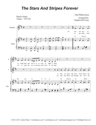 The Stars and Stripes Forever (2-part choir - (Soprano and Tenor)